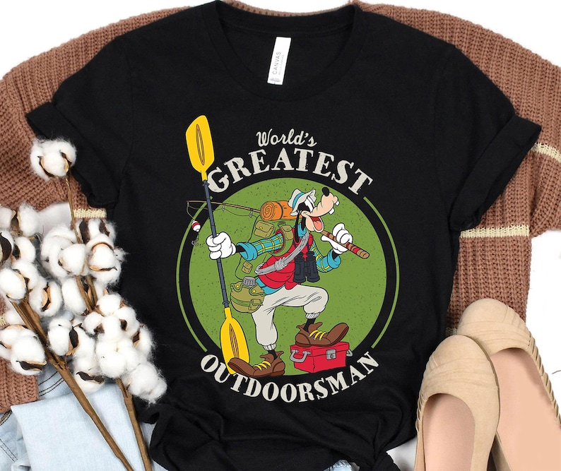 Disney A Goofy Movie Love Fishing World's Greatest Out Doorsman Shirt, Father's Day, Disneyland Family Matching Shirt, Magic Kingdom Tee image 3