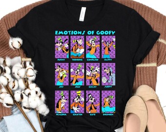 Disney Goofy Emotions Of Goofy Funny Box Up Shirt, Disneyland Family Matching Shirt, Magic Kingdom Tee, WDW Epcot Theme Park Shirt