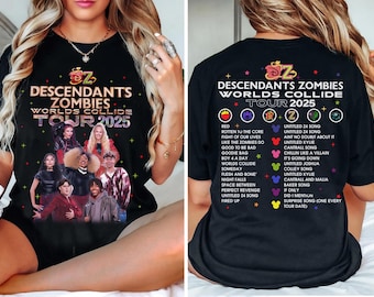 Dwustronna koszulka Disney Channel Descendants Zombies World Tour, Disney Zombies 4 Girls, koszulka Zombies Skye, stroje na letni festiwal muzyczny Epcot