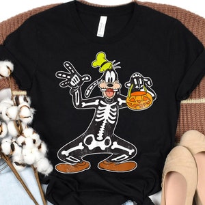Disney Goofy Skeleton Funny Halloween Pumpkin Shirt, Mickey’s Not So Scary Party Gifts, Disney Trick or Treat, Halloween Matching Shirt