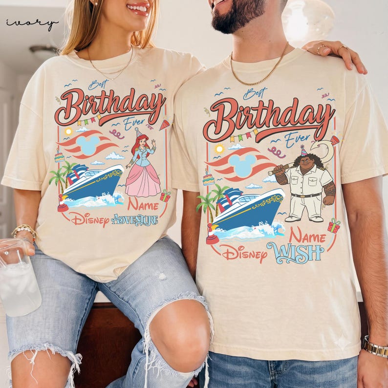 Camiseta personalizada de crucero de cumpleaños de Disney, camiseta de crucero de cumpleaños familiar de Mickey y sus amigos, camiseta de crucero de cumpleaños de Disney para niña, crucero familiar de cumpleaños de niño imagen 8