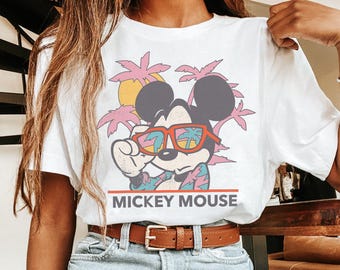 Disney Musse Pigg och vänner tropiskt porträtt, Disneyland familjematchningskjorta, Magic Kingdom-tröja, WDW Epcot temapark-tröja