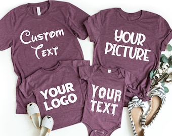 Add Your Design, Personalized T-shirt, Custom T-Shirts, Custom Logo Shirt, Custom Text Design Here Shirt, Add Your Own Text Here T-shirt