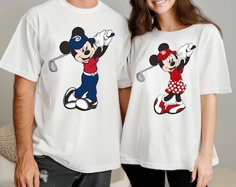 Disney Mickey Mouse Golf Funny Mickey Minnie Golfer Shirt, Disneyland Family Matching Shirt, Magic Kingdom Tee, WDW Epcot Theme Park Shirt