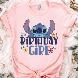 Disney Lilo and Stitch Birthday Girl T-Shirt, The Birthday Girl T-Shirt, Disney Birthday Party Shirt, WDW Disneyland Family Matching Shirts image 3
