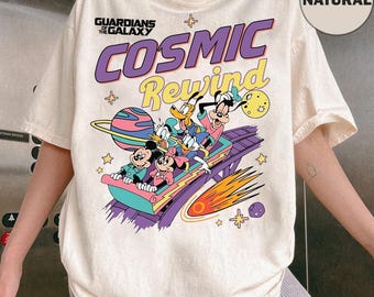 Retro Guardians of the Galaxy Cosmic Rewind-tröja, Musse Pigg och vänner Disney Ride-tröja, Disney-familjesemestertröja 2026, Disney-semestertröja