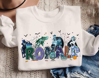 Personalized Haunted Mansion Halloween Shirt, Disney Hitchhiking Ghosts Custom Name Shirt, Spooky Season Shirt, Disney Halloween Trip Shirt