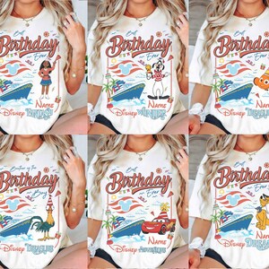 Camiseta personalizada de crucero de cumpleaños de Disney, camiseta de crucero de cumpleaños familiar de Mickey y sus amigos, camiseta de crucero de cumpleaños de Disney para niña, crucero familiar de cumpleaños de niño imagen 6