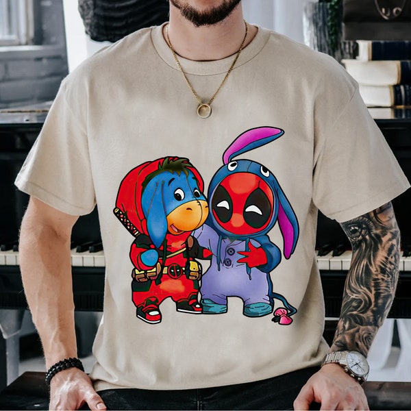 Disney Eeyore and Deadpool Best Friends Costume T-Shirt, Winnie The Pooh Shirt, Disneyland Family Matching Shirts, Walt Disney World Tee