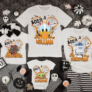 Customized Disney All Characters Halloween Shirt, Mickey & Friends Toy Story 5 Stitch Star War Marvel Halloween Tee, Mickey's Not So Scary image 9