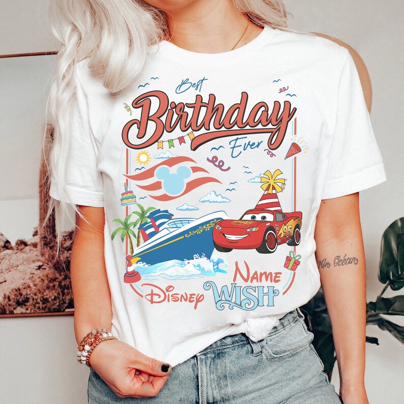Camiseta personalizada de crucero de cumpleaños de Disney, camiseta de crucero de cumpleaños familiar de Mickey y sus amigos, camiseta de crucero de cumpleaños de Disney para niña, crucero familiar de cumpleaños de niño imagen 13