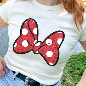 Disney Minnie Mouse Big Red Bow T-Shirt, Disneyland Family Matching Shirt, Magic Kingdom Tee, WDW Epcot Theme Park Shirt