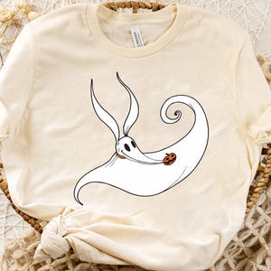 Disney Halloween The Nightmare Before Christmas Zero T-Shirt, Zero Dog Pumpkin Shirt, Disney Nightmare Halloween Tee, Spooky Season Shirt image 2