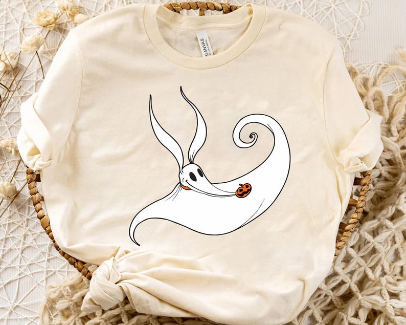 Disney Halloween The Nightmare Before Christmas Zero T-Shirt, Zero Dog Pumpkin Shirt, Disney Nightmare Halloween Tee, Spooky Season Shirt image 2