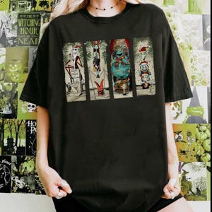 Disney Haunted Mansion The Nightmare Before Christmas Lights Shirt, Jack Skellington Sally Shirt,Disneyland Halloween Christmas Matching Tee image 2