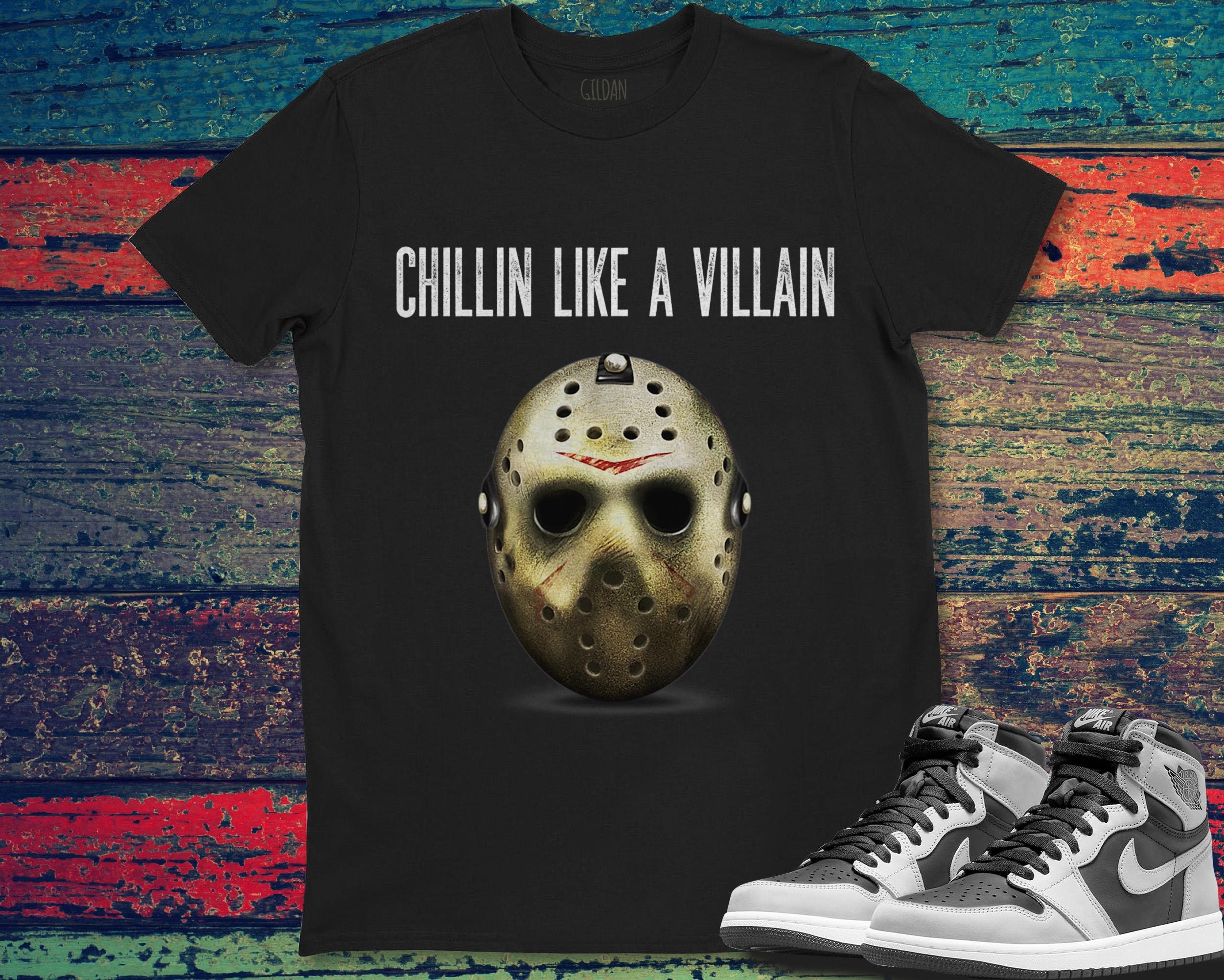 Chillin Like A Villain Hockey Mask Funny Horror Movie Graphic Etsy
