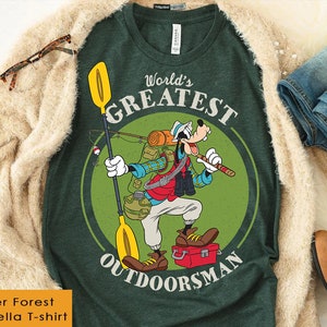 Disney A Goofy Movie Love Fishing World&#39;s Greatest Out Doorsman Shirt, Father&#39;s Day, Disneyland Family Matching Shirt, Magic Kingdom Tee