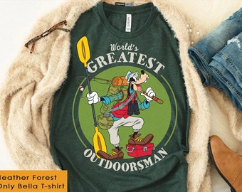 Disney A Goofy Movie Love Fishing World&#39;s Greatest Out Doorsman Shirt, Father&#39;s Day, Disneyland Family Matching Shirt, Magic Kingdom Tee
