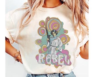 Star Wars Princess Leia Retro Rebel T-Shirt, Princess Leia Shirt, Star Wars Celebration, Galaxy's Edge, Disneyland WDW Family Matching Shirt