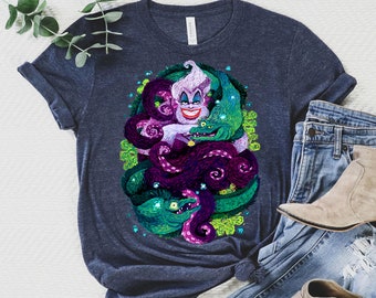 Disney The Little Mermaid Ursula Sea Witch Painting Shirt, Disney Family Matching Shirt, Disneyland Trip Outfits