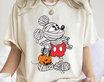 Disney Mickey Mouse Mummy Halloween Pumpkin Shirt, Mickey’s Not So Scary Party Gifts, Disney Trick or Treat, Disney Halloween Matching Shirt