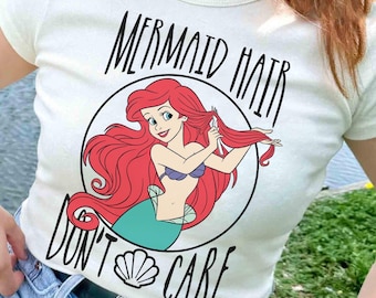 Disney The Little Mermaid Ariel Mermaid Hair Don't Care Shirt, Princess Ariel Shirt, Disney Family Matching Shirt, Disneyland Trip Outfits