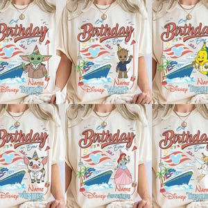 Camiseta personalizada de crucero de cumpleaños de Disney, camiseta de crucero de cumpleaños familiar de Mickey y sus amigos, camiseta de crucero de cumpleaños de Disney para niña, crucero familiar de cumpleaños de niño imagen 3