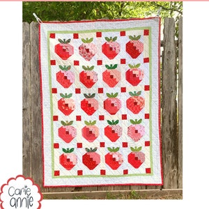 Strawberry Cabin Quilt Foundation Paper Piecing Pattern
