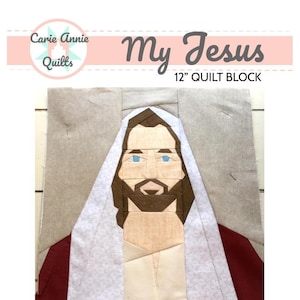Jesus Quilt Block Foundation Paper Piecing Pattern PDF