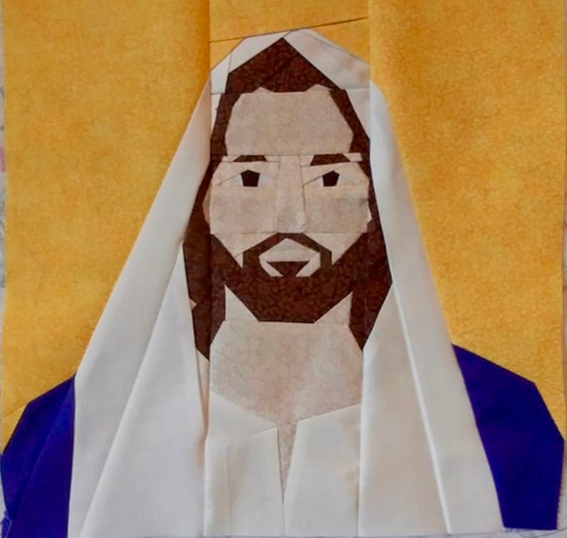Jesus Quilt Block Foundation Paper Piecing Pattern PDF Etsy