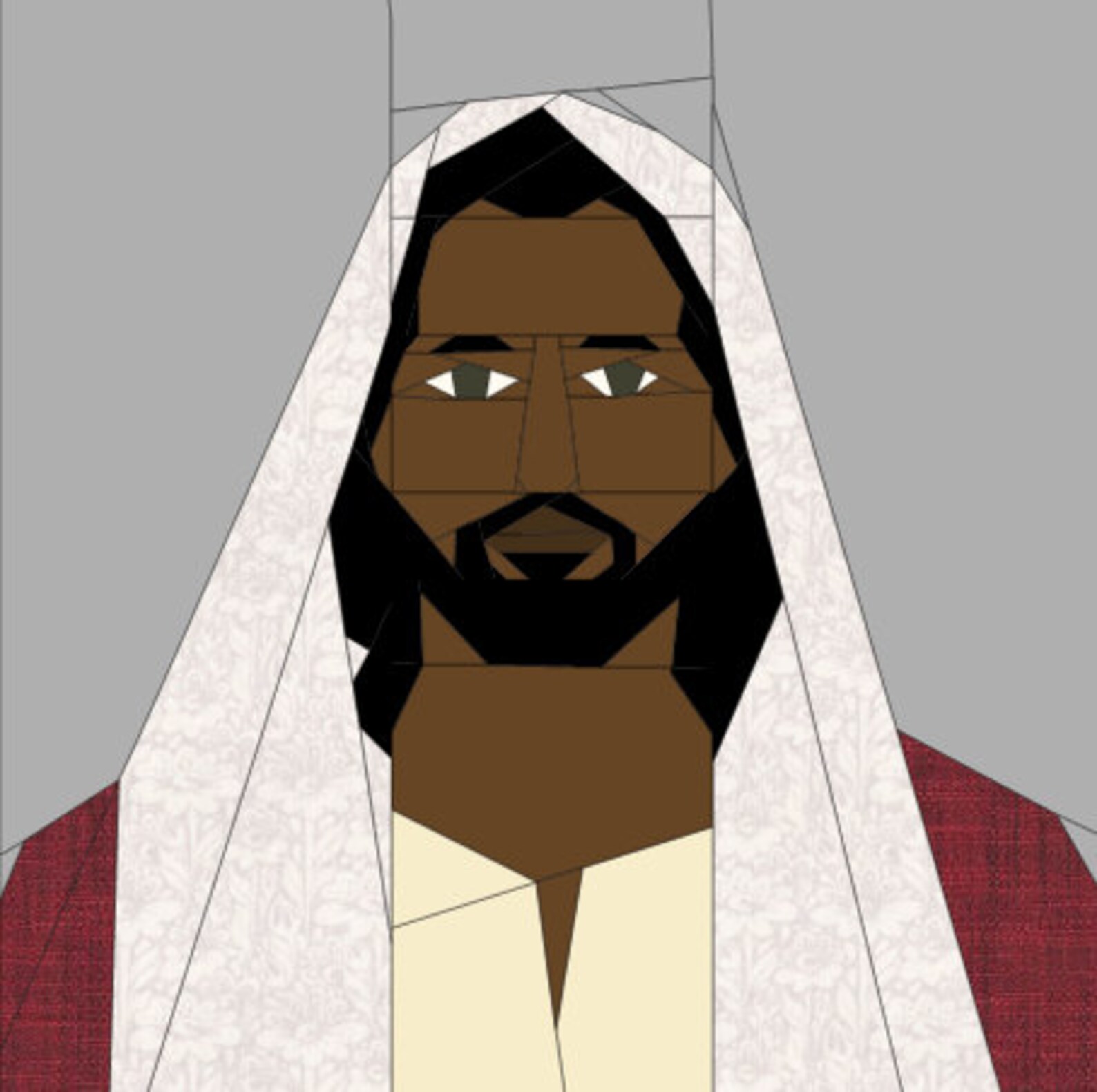 Jesus Quilt Block Foundation Paper Piecing Pattern PDF Etsy