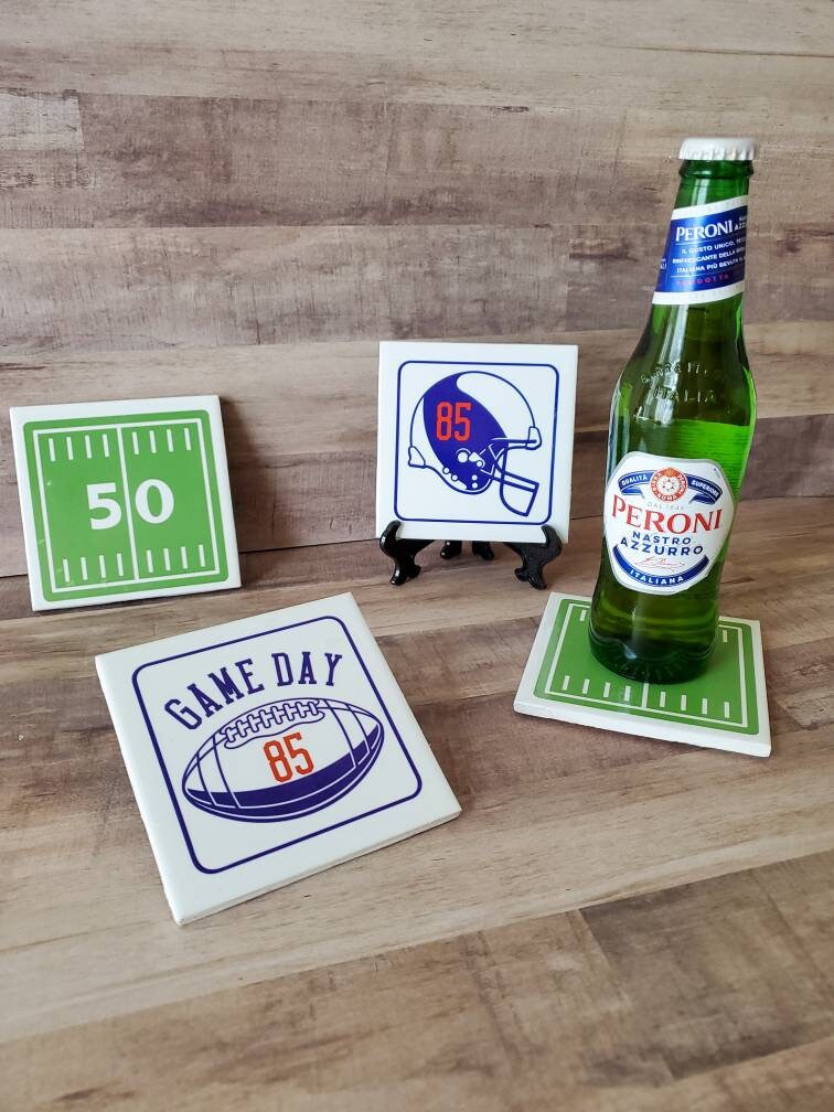 Football Coasters Ceramic Coasters Game Day Handmade Etsy UK