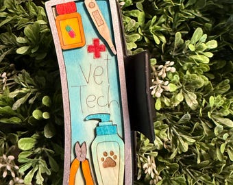 Vet tech large hair clip