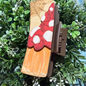 Pumpkin mushroom  Hair Claw Clip