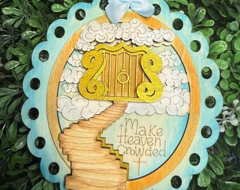 Make Heaven Full Ornament blue