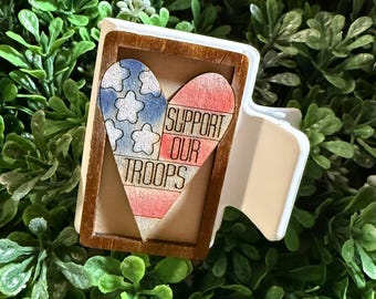 Support our Troops 2inch hair clip