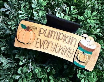 Pumpkin Everything  Hair Claw Clip