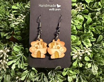 Honey hive earrings