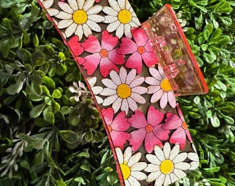 Flowers pink hair clip
