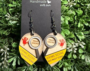 True crime earrings