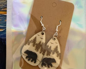Rustic bear Earrings