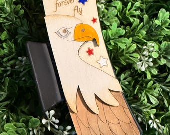 Bald Eagle America   large  hair clip