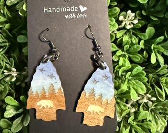 Arrowhead bear Earrings