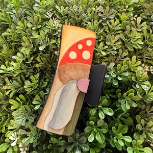 Mushroom Gnome  Hair Claw Clip red