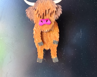 Highland Cow Wiggle Magnet