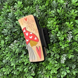 Valentine Mushroom  Hair Claw Clip