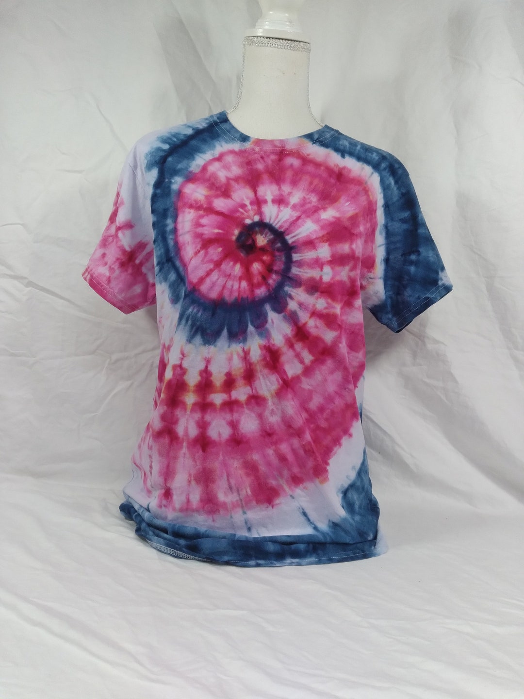 Spiral Blue Swirl Tie Die Women's Hoodie