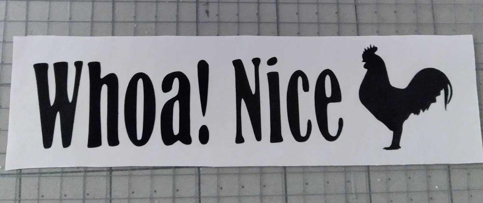Whoa Sticker Whoa Nice Rooster Decal Sticker - Etsy