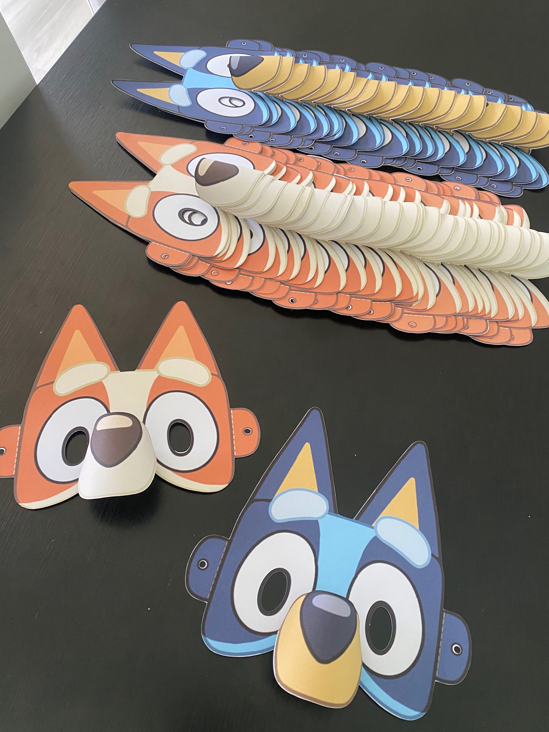Bluey or Bingo Party Masks pack of 5 - Etsy UK