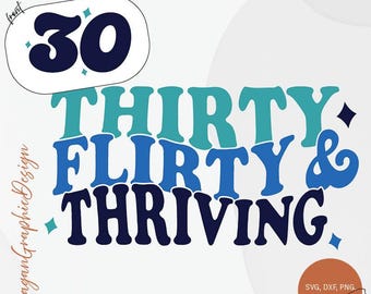 Treinta, coqueta y exitosa: diseño digital para cumpleaños número 30 / descarga digital SVG